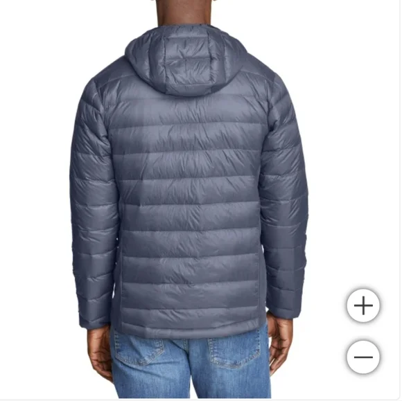 Eddie Bauer Men's Down Puffer Jacket with Hood Winter Warm nwt - Picture 2 of 6